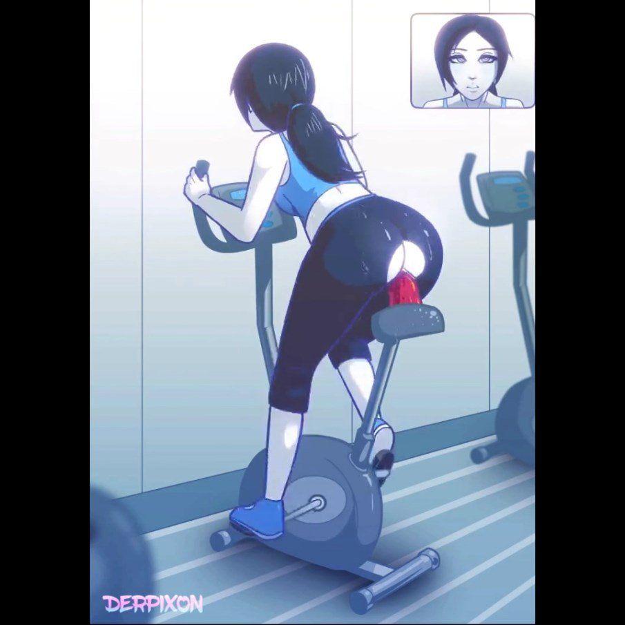 Wii fit trainer cartoon