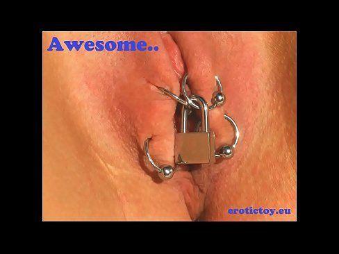 Chastity piercing pussy