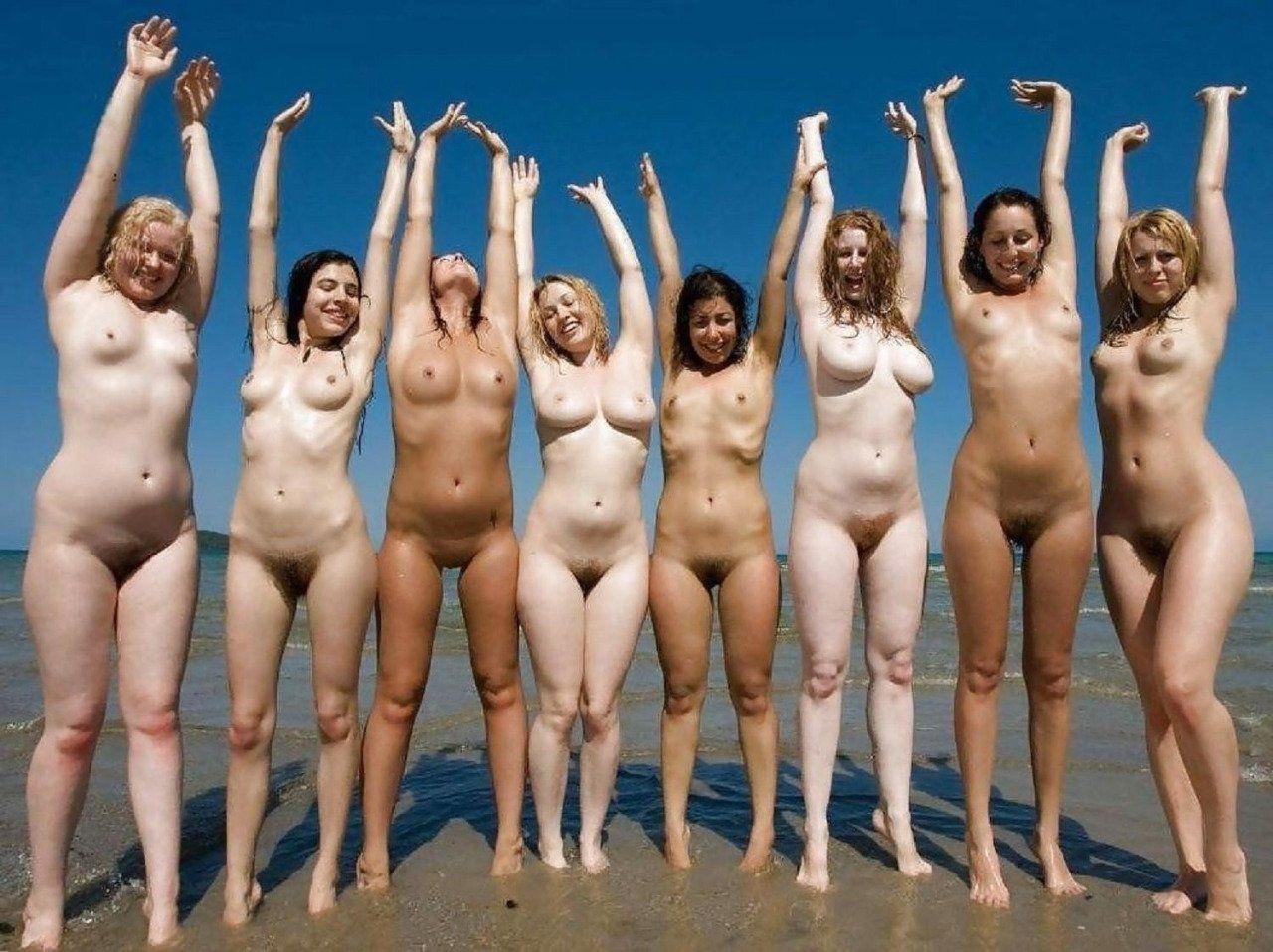 Girl group beach