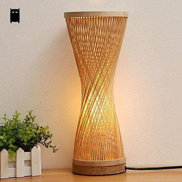 Asian style rattan lamps