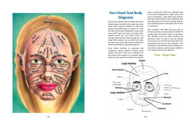 Chinese medicine facial diagnosis chart