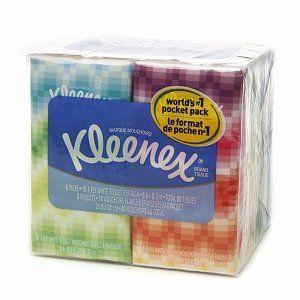 Travel size facial tissues