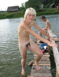Teen male swimmers nude