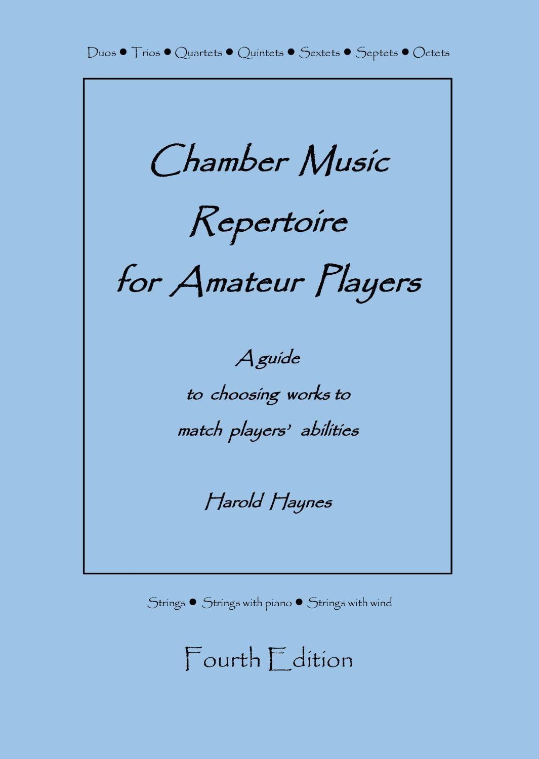 Combo reccomend Amateur chamber music players