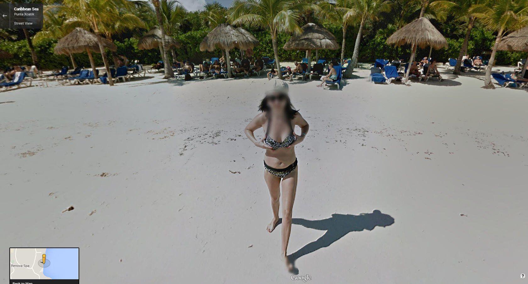Google street maps bikini