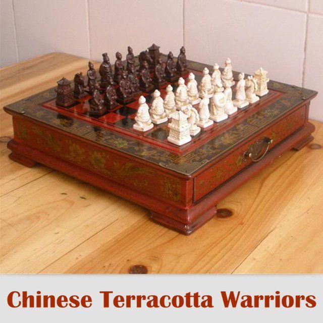 Fish reccomend 32 antique asian chess chinese style wooden