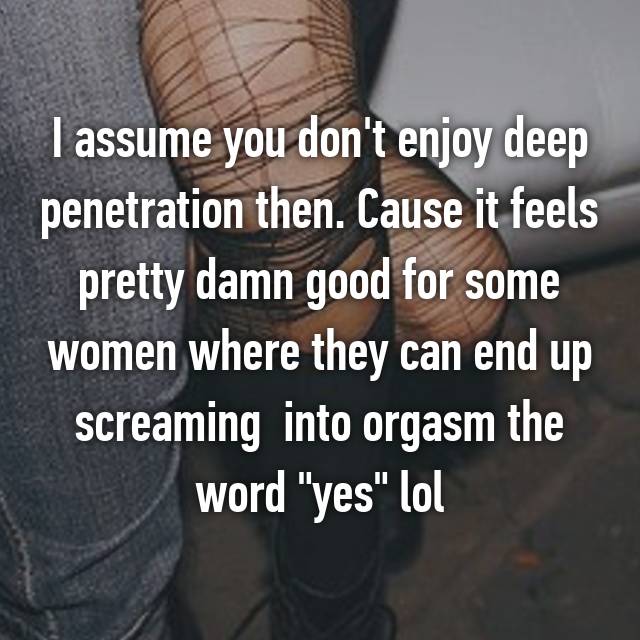 Do woman enjoy penetration