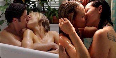Free lesbians kissing in shower