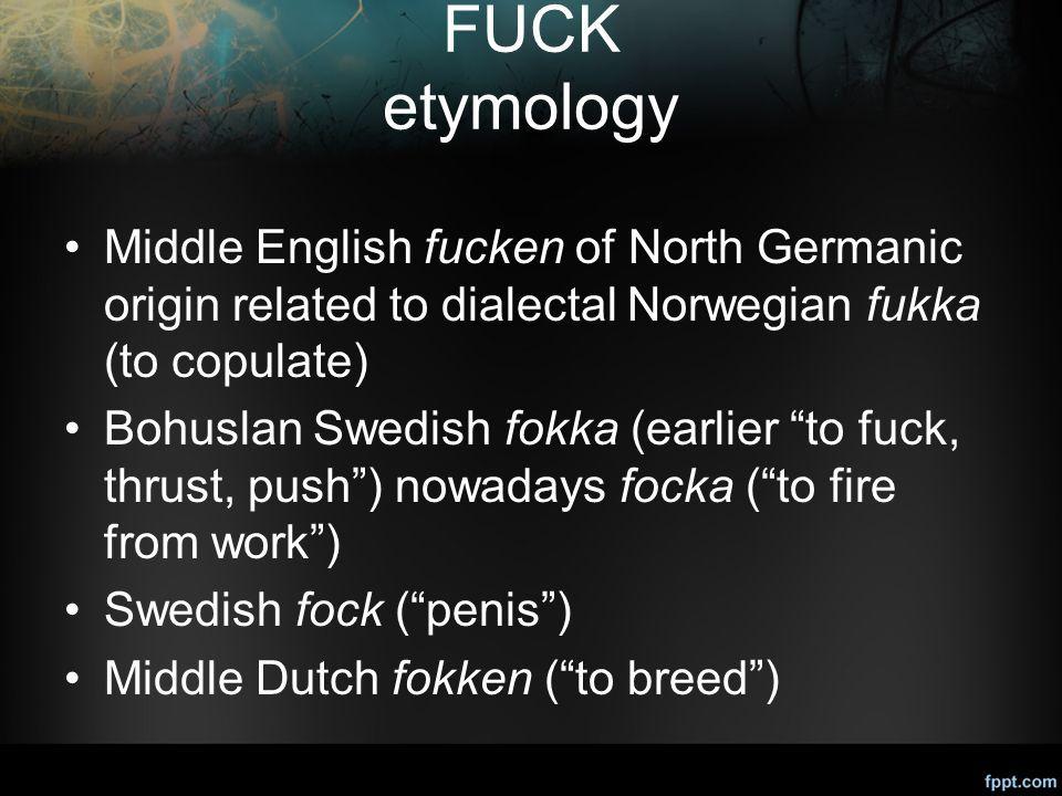 Ice reccomend Fuck origin of word