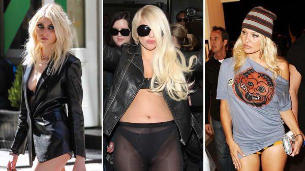 Gaga upskirt no pants