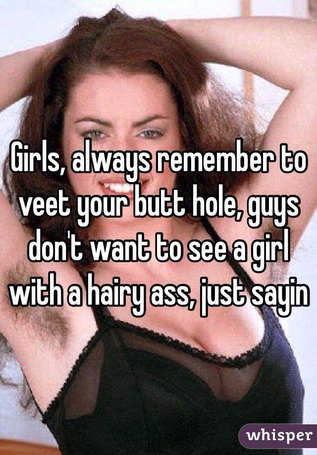 Hairy butt hole pics girls