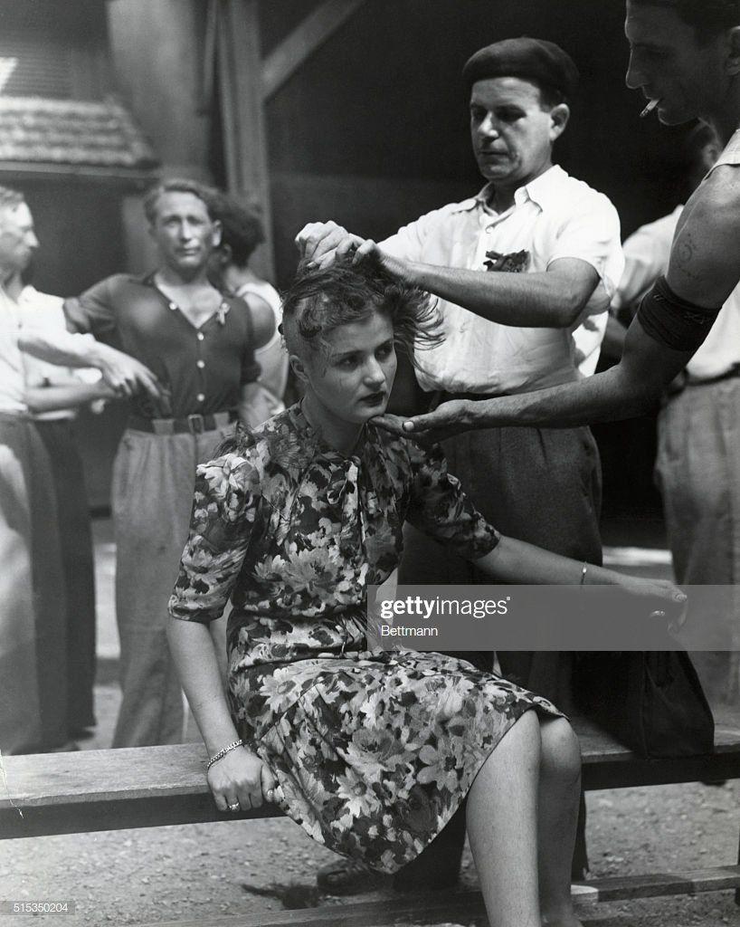 World war ii women heads shaved